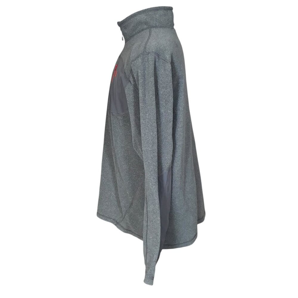 The North Face Men's Gray 1/4 Zip Fleece Pullover Sweatshirt Large - Picture 3 of 7